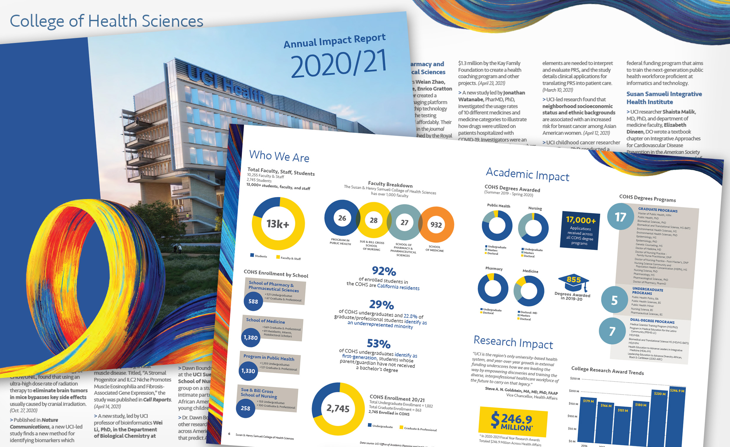 cover and pages of annual report